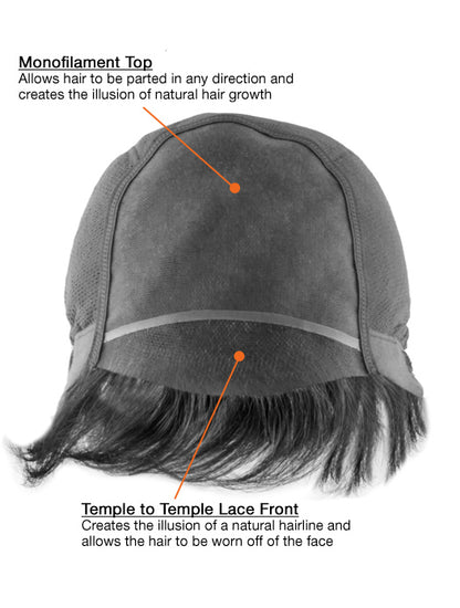 Brown Layered Fashion Human Wigs – 100% Hand-Tied