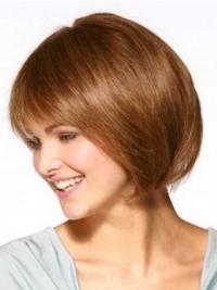 Short Auburn Bob Wig – No Fuss 100% Human Hair