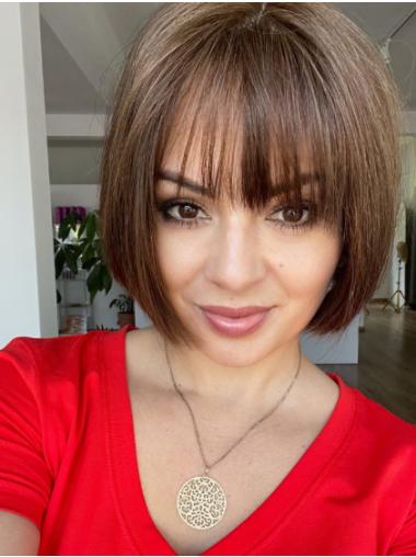 Brown Bob Fashion Hand-Tied Human Hair Wigs