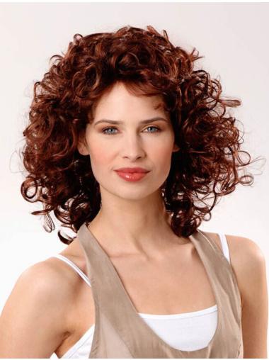Auburn 100% Hand-Tied Remy Human Curly Hair Wigs