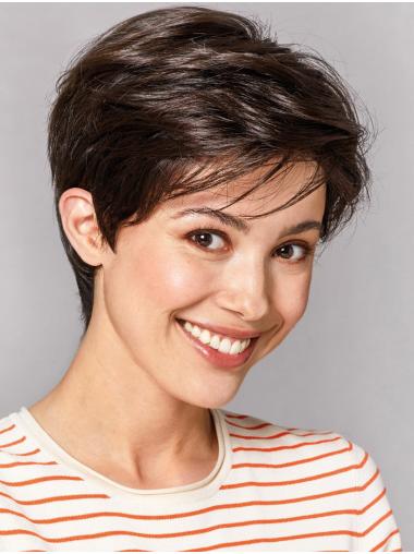 Short 6inch Straight Boycut Wig Synthetic Hair Modern Look