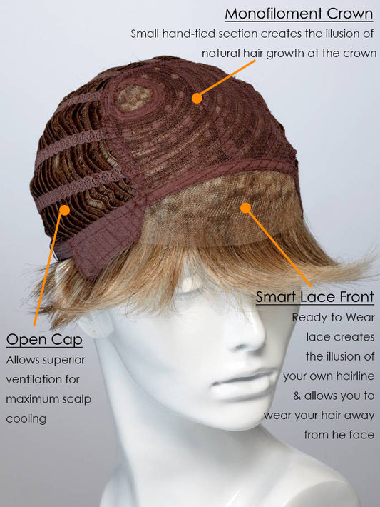 100% Human Hair Brown Wig Layered Short Style
