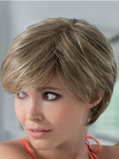 Lace Front Blonde Wig Short Human Hair for Women